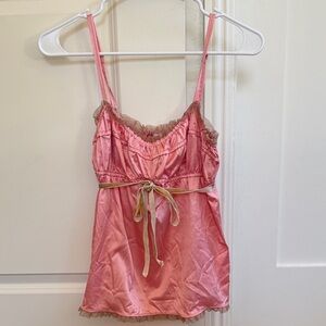 Vintage VS Pink Satin Tank Top
